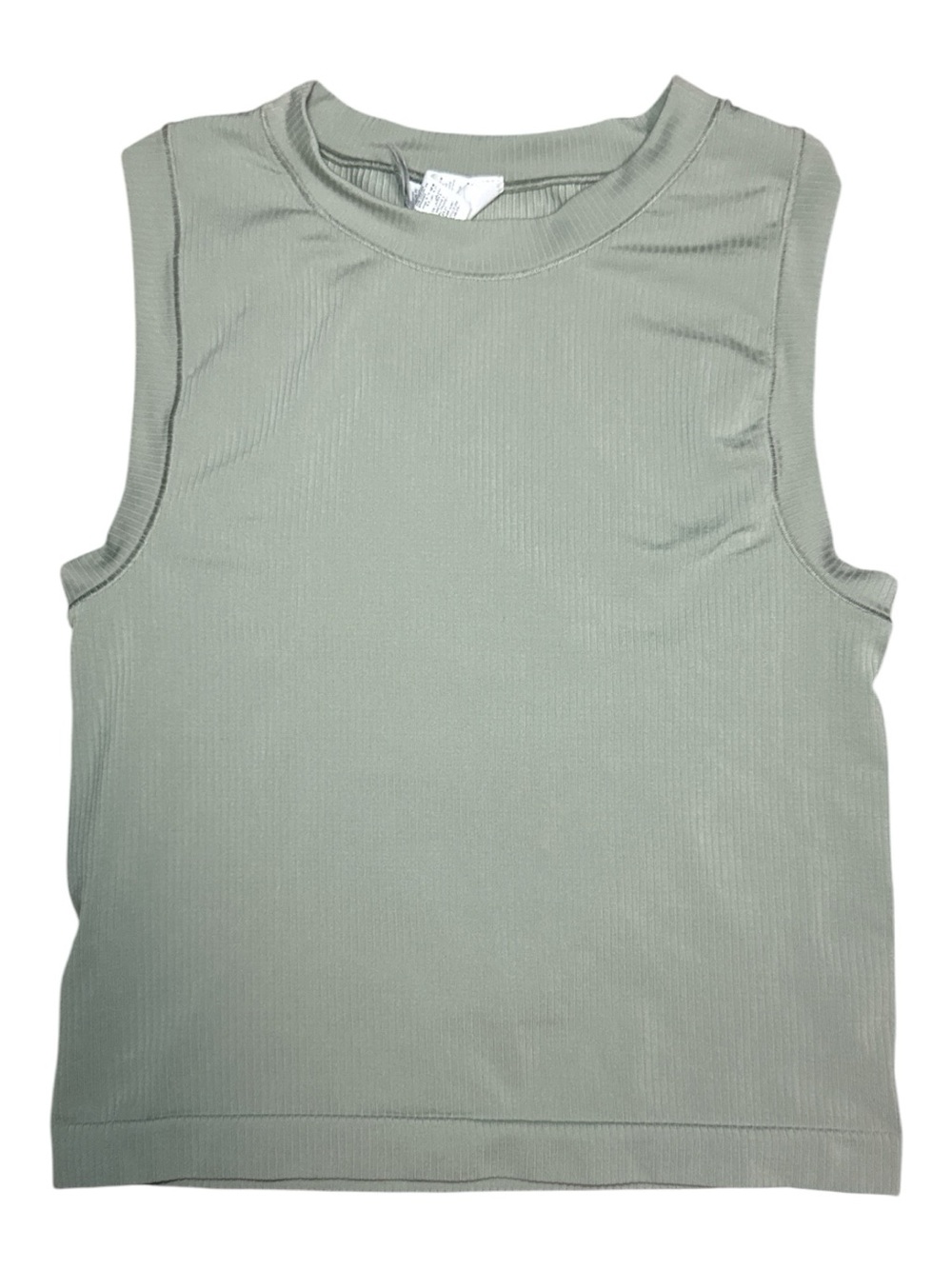 ATHLETA Ribbed Tank Top Medium Sage Green Gray
